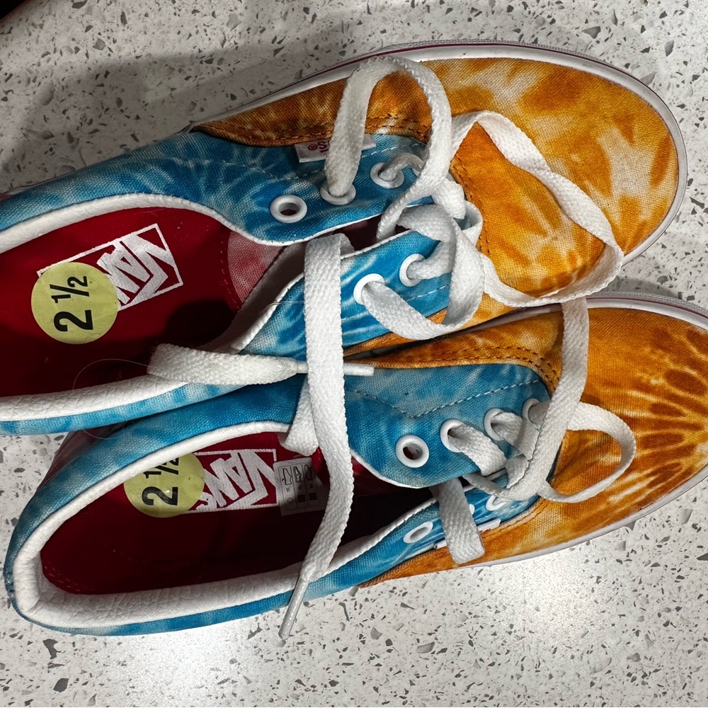 Vans Kids Sneakers - Blue and Orange Tie-Dye